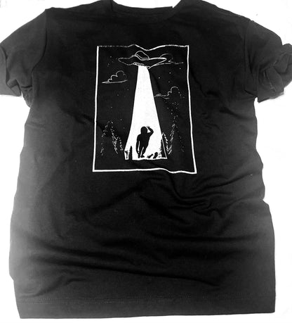 Bigfoot Abduction Black Tee